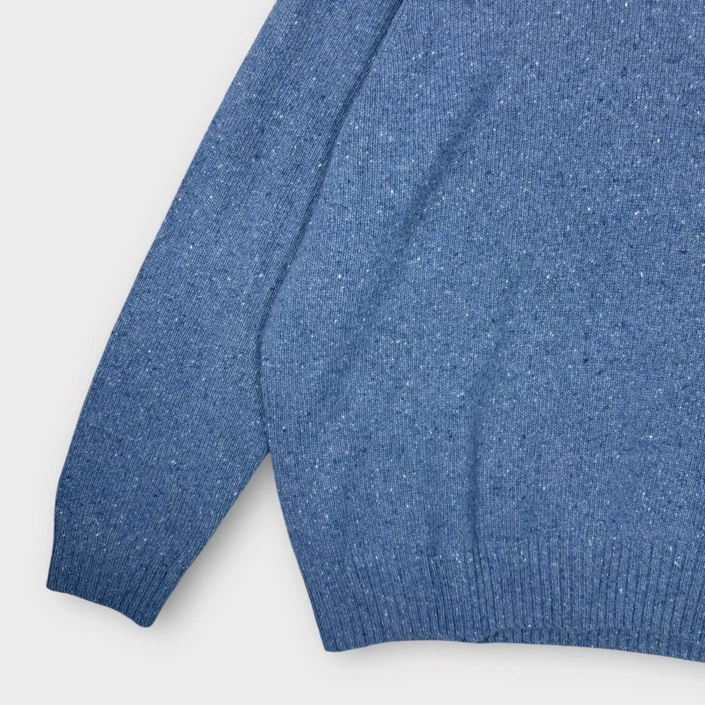 Polo Ralph Lauren Men's 4XB‎ Blue Wool Blend Crewneck Sweater Classic Fit Preppy